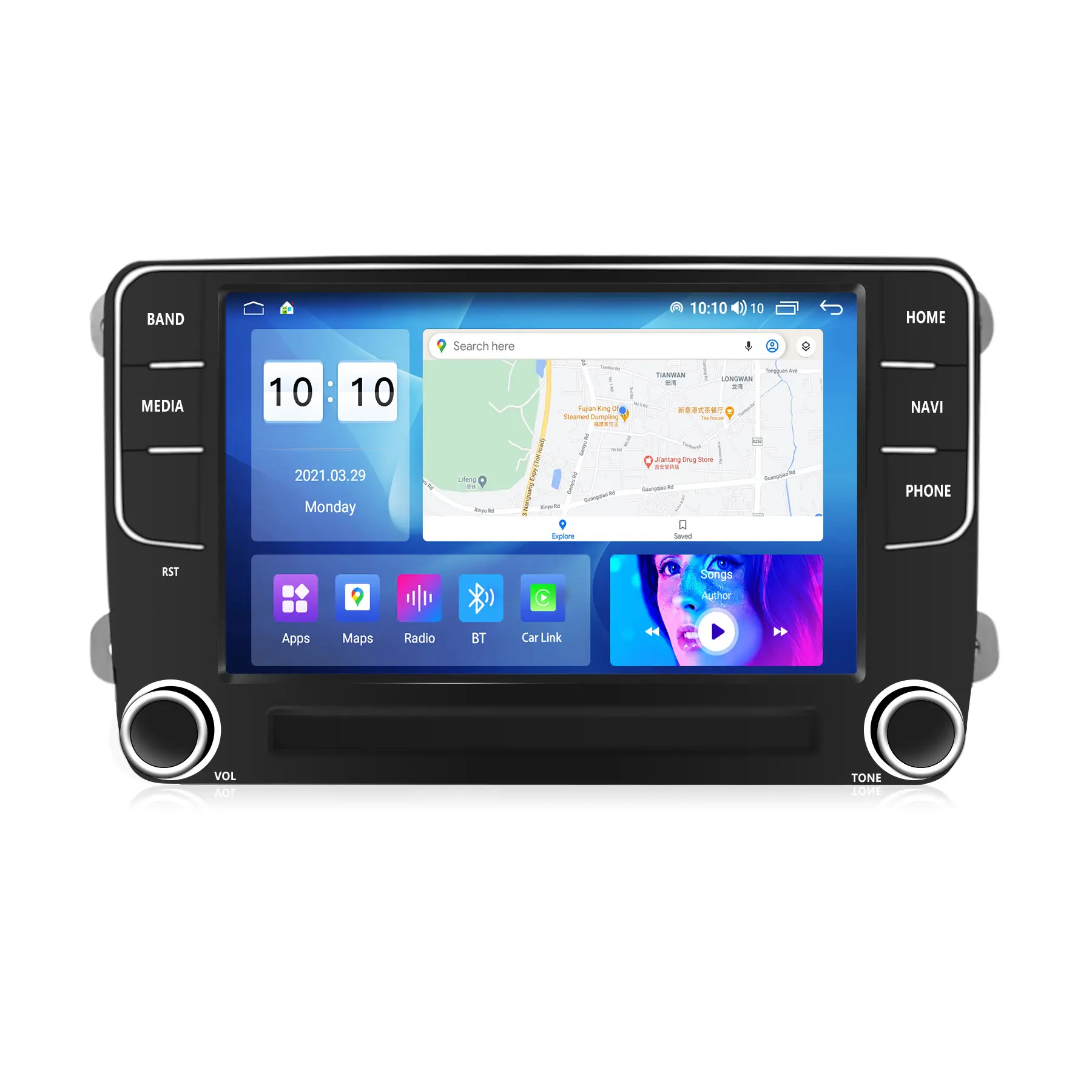 Mekede Android11 8Core 8 + 128G Auto Dvd-Speler Voor Vw/Golf/Polo/Tiguan/Passat/Seat/Leon/Skoda/Octavia Vw Navigatie Auto Vw T5 Ips