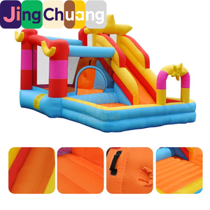 Château gonflable pour enfants Jumping Di XINGX, lit de saut, aire de jeux, trampoline, petit toboggan extérieur, château de jeu JingChuang - Product Image 4