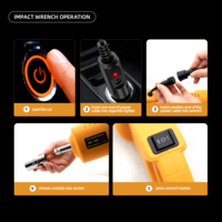Cric électrique à ciseaux 3 tonnes 12V, kit de réparation automobile 3-en-1 avec clé à chocs, gonfleur de pneus et lumière LED, ensemble d'outils de cric de voiture portable