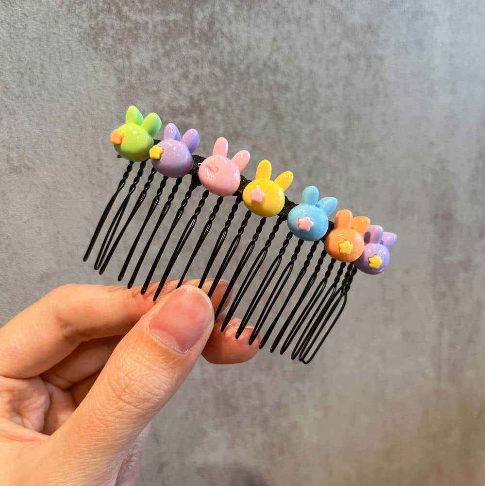 3หวีผมน่ารักกระต่ายสีสันสดใสหนึ่งแพ็ค