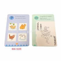 Cartes de jeu éducatives personnalisées avec logo imprimé en couleur, cartes flash de phonétique espagnole pour bébés et usage familial, durables et épaisses