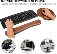 Tapis de souris ergonomique en cuir PU personnalisé de haute qualité, avec base en mousse à mémoire de forme et support pour le poignet, très vendu