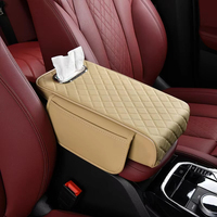 Organisateur de rangement pour accoudoir en cuir à mémoire de forme, porte-mouchoirs pour console centrale de voiture, accessoires universels de décoration intérieure automobile