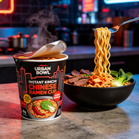 Factory Direct 200g Korean Kimchi Taste Ramen Noodles Cheap Wholesale Private Label Instant Food