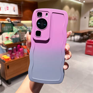 Luxe Double Couleur Dégradé Vague Bord Lentille Protéger Souple TPU Couverture Téléphone étui pour <span class=keywords><strong>huawei</strong></span> P60 P30 P40 P50 P60Pro Mate60 50 40 30 - Product Image 4