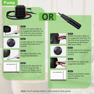 Biểu Tượng Tùy Chỉnh Chống Burst Yoga Bóng Thêm Dày Cân Bằng Tập Luyện Pilates Phòng Tập Thể Dục Ổn định-Trượt Tập Thể Dục Bóng Ghế Với Bơm - Product Image 5