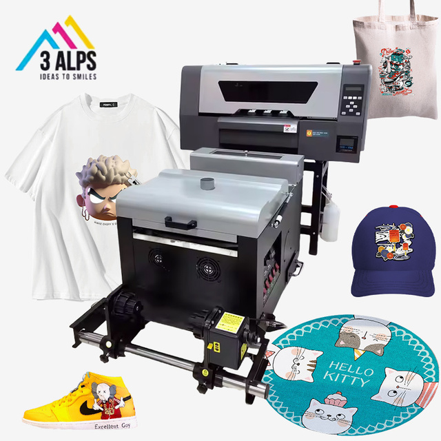 3ALPS Hot Dual Head XP600/ I1600 Inkjet Printers 30cm DTF Printer Printing Machine A3 for T-shirt Bags Cap Shoes 1 Year Warranty