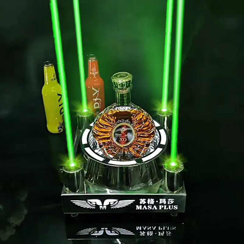 Customized led spirits vodka whisky brandy champagne bottle holder bar led glorifier display