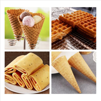 Gaufre de pain de communion sacrée à haute efficacité/cône de crème glacée/rouleaux d'oeufs faisant la machine