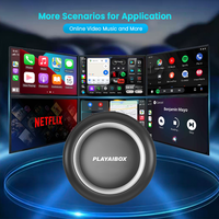 PlayAiBox Sistema Android 15 Multimedia para Auto 4+64GB CarPlay Box con Aplicaciones Abundantes Video Box Adaptador Inalámbrico para Youtube/Netflix