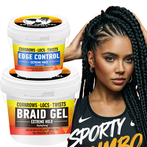 Seau de gel de tressage nature pure de grande taille en gros Gel pour cheveux de maintien de conditionnement brillant 33.3 <span class=keywords><strong>oz</strong></span> Gel pour tresse soignée - Product Image 5