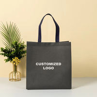 Sac fourre-tout en tissu non tissé laminé écologique avec logo personnalisé, pour vêtements, cadeaux, shopping, avec bouton caché