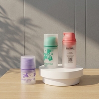 Emballage cosmétique sans air, bouteilles à pompe sous vide en PP écologiques, flacons en HDPE pour crème pour le visage, lotion, sérum, impression sérigraphique personnalisée