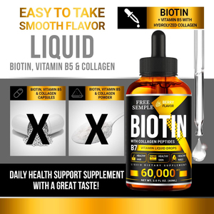 Gotas líquidas de colágeno de biotina, bebida de colágeno líquido rápido para el cabello, uñas, cuidado de la piel, vitamina <span class=keywords><strong>B7</strong></span>, adultos, no mujeres embarazadas - Product Image 2