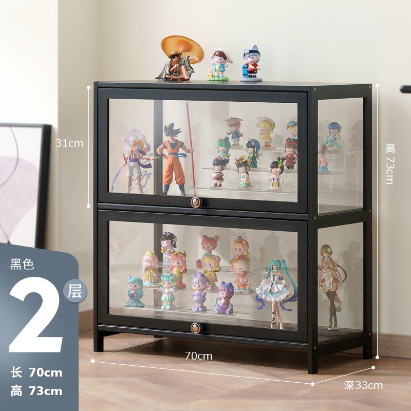 Black [Transparent on all four sides] Two doors, 70cm long