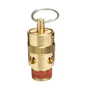 1/4 NPT 8 Bar 200PSI Adjustable Pressure Relief Brass Safety Valve