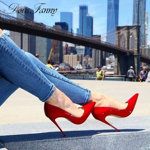 Women's Bridal Formal <b>Shoes</b> <b>Red</b> Patent <b>Leather</b> Upper Customizable Sole Pointed Toe Stiletto Super Fashion Trend Summer <b>Shoes</b> - Product Image 1