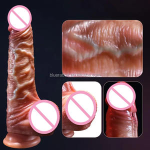 Consoladores con Prepucio Móvil al por Mayor, Dildo de Silicona Suave con Prepucio Deslizante Real con Ventosa, Juguetes Sexuales de Dildo Manual - Product Image 2