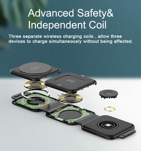 Station de charge sans fil pliable <span class=keywords><strong>3</strong></span>-en-1 15W support de chargeur rapide pour iPhone 14 13 12 11 <span class=keywords><strong>Pro</strong></span> Max IWatch pour <span class=keywords><strong>AirPods</strong></span> 2-<span class=keywords><strong>3</strong></span> - Product Image 6