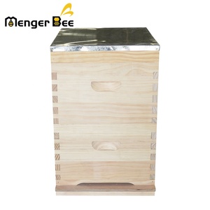 Mengerbee New 10-frame Australian Beehive <b>Box</b> 2 Layers Ventilated Lid 20mm Thickness New Zealand <b>Pine</b> Beekeeper Hive Home - Product Image 1