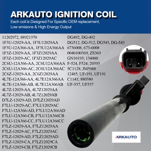 คอยล์จุดระเบิด ARKAUTO รุ่น High Spark IGNITION COIL PACK DG512 <span class=keywords><strong>UF191</strong></span> สำหรับรถยนต์ FORD MUSTANG GT LINCOLN NAVIGATOR Continental MERCURY เครื่องยนต์ 4.6 5.4T 5.8T V8 - Product Image 4