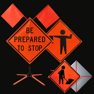 Chất lượng cao tùy chỉnh phản chiếu linh hoạt cuộn lên tấm đường làm việc phía trước cuộn lên dấu hiệu giao thông - Product Image 2