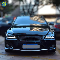 YU GUANG untuk Lampu Depan Toyota Mark X 2005 2006 2007 2008 2009 Upgrade Lampu LED Demon Eyes DRL Lampu Depan Dinamis Perakitan Lampu Depan