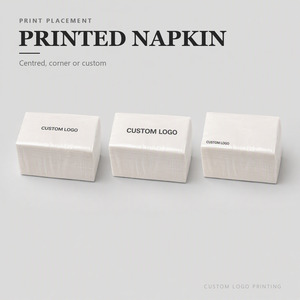 Custom Printed Paper Napkins Single Pack Disposable <b>Serviettes</b> With Personalized Logo - Product Image 2