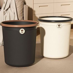 Trash Can for Homethickened Large Capacity Living Room Bedroom <b>Kitchen</b> Toilet Classy Plastic Pressure Ring <b>Paper</b> Basket - Product Image 1