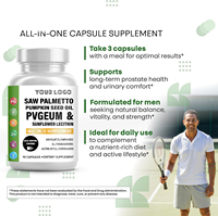 Compléments en vrac pour la santé de la prostate : Capsules de Palmier Nain, Huile de Graine de Citrouille, Pygeum – Soutien des voies urinaires et bien-être masculin pour adultes