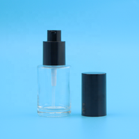 Flacon pompe vide en verre pour lotion 30ml 50ml 100ml – Bouteilles cosmétiques transparentes avec pompe pour emballage de sérum et émulsion de soins de la peau