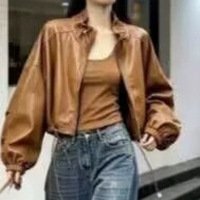Veste classique noire de qualité supérieure pour femmes, en similicuir PU, manteau personnalisé pour l'automne, vêtements d'extérieur pour le bureau