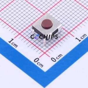 TS-1080D-A2B3-D2 Tactile Switch Through hole Component (THT) Switch Single Pole Single Throw Round Button 2.5N Through Hole - Product Image 1