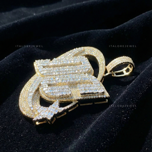 Nouveau Pendentif DG Plaqué Or Blanc Moissanite Perle d'Eau Douce Hiphop Finition Argent Brillant Inspiré de la Mode pour Fête - Product Image 3