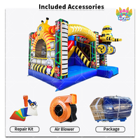 Combo Gonflable Transparent Robotic Coloré pour Fêtes, Colonne de Ballons Colorée, Château Gonflable PVC pour Entreprises de Location
