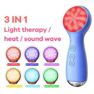 Nouvelle brosse nettoyante électrique en silicone pour le visage, tendance et en promotion, pour exfolier la peau, couleurs violet, rose, bleu, noir - Product Image 3