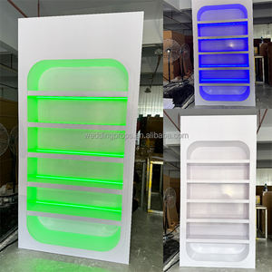 Soporte de <span class=keywords><strong>Vino</strong></span> Acrílico con Luces LED para Exhibición de Champán en Paredes, Ideal para Bodas y Eventos, <span class=keywords><strong>Precio</strong></span> de Fábrica - Product Image 3