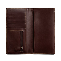 Dompet Pria Panjang Wriza Kulit Asli Anti RFID, Stylish, Finishing Matte, Tipis, Tahan Lama, dan Penutup Aman