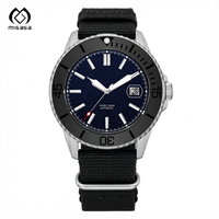 Montre mécanique Migaga NH35 avec mouvement 30ATM, personnalisée en fibre de carbone, luminescence C3, bracelet Natos, cadran vert, montre automatique de plongée