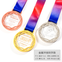 Médaille d'or sur mesure avec plaque trophée de médaille d'honneur pour les compétitions de marathon et les champions d'événements