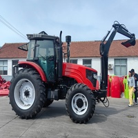 Leistungsstarker 120-PS-Traktor mit Automatikgetriebe & Pumpe - Multifunktionales Landwirtschaftsgerät Zubehör Baggerlader