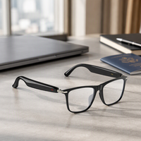 Lunettes Intelligentes de Traduction IA Transparentes – Lunettes Audio pour Appels et Voyages