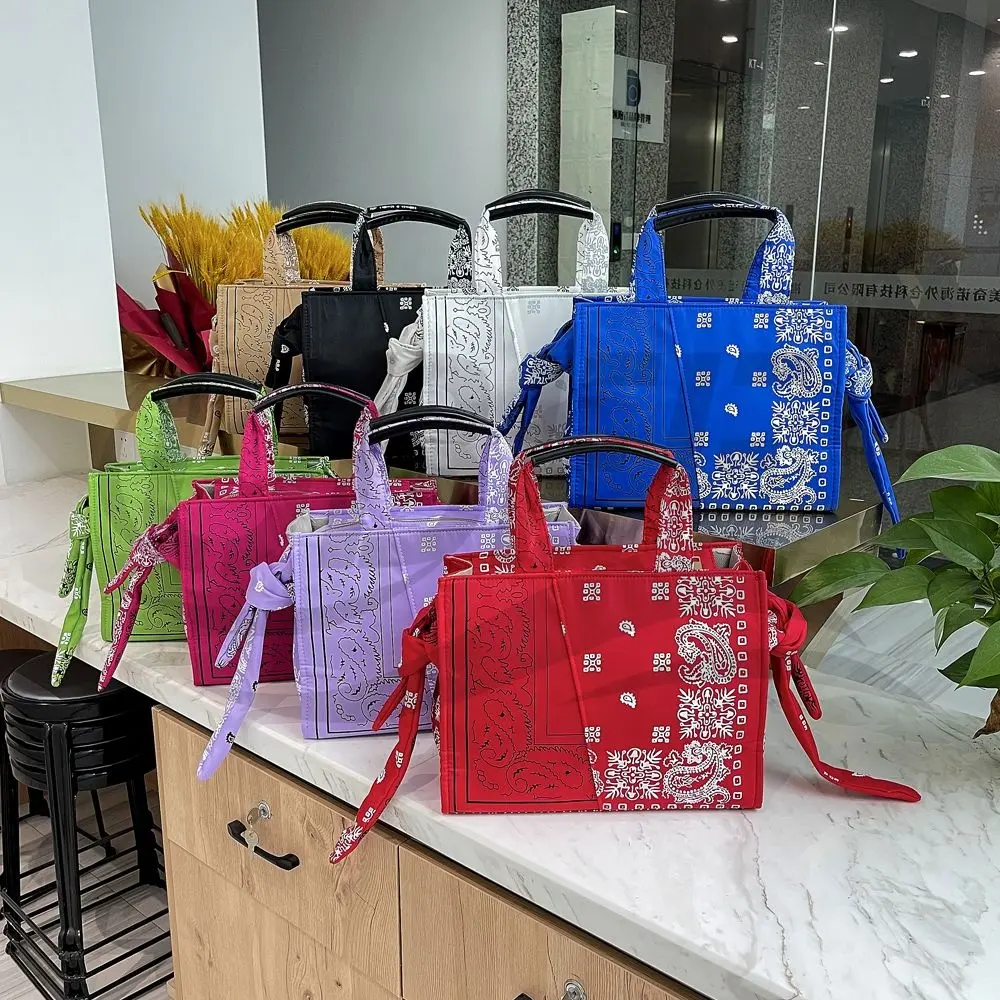Handbags New Arrival Paisley Bandana Graffiti Female Ladies Nylon Luxury Famous Brand Designer Purses and Handbags Tote Bag