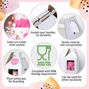 गर्म बिक्री अनुकूलित सफेद कस्टम बॉक्स कप केक पेस्ट्री बॉक्स और पैकेजिंग के साथ खिड़की - Product Image 4