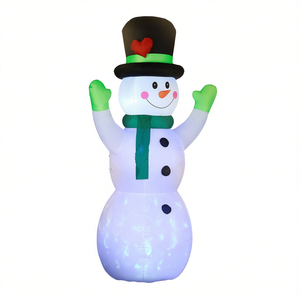 Luces Navideñas con Diseño de Muñeco de Nieve, 110V CA, LED Blanco, Decoración Inflable para Uso en Exteriores Durante las Fiestas - Product Image 1