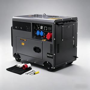 เครื่องกำเนิดไฟฟ้าดีเซลแบบเก็บเสียง ลดเสียงรบกวน 10KW แบบเฟสเดียวและสามเฟส 50/60HZ แบบพกพา ทองแดงทั้งหมด กำลังไฟ 15KVA 12KW 20KW - Product Image 1