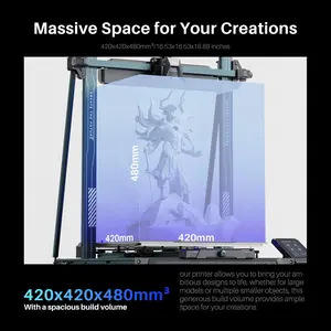 Imprimante 3D FDM ELEGOO Neptune 4 Max avec nivellement automatique, taille d'impression 420*420*480 mm - Product Image 4