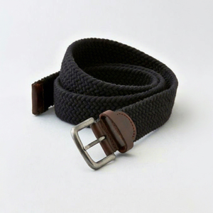 Ceinture en toile tendance avec sangle en cuir et boucle en métal de Divine International - Product Image 1