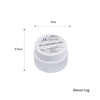 Nouveau Gel Poly 3D Blanc 20g pour Extension et Sculpture d'Ongles, Idéal pour la Peinture et la Sculpture des Ongles, Fournitures de Salon de Manucure DIY en Gros