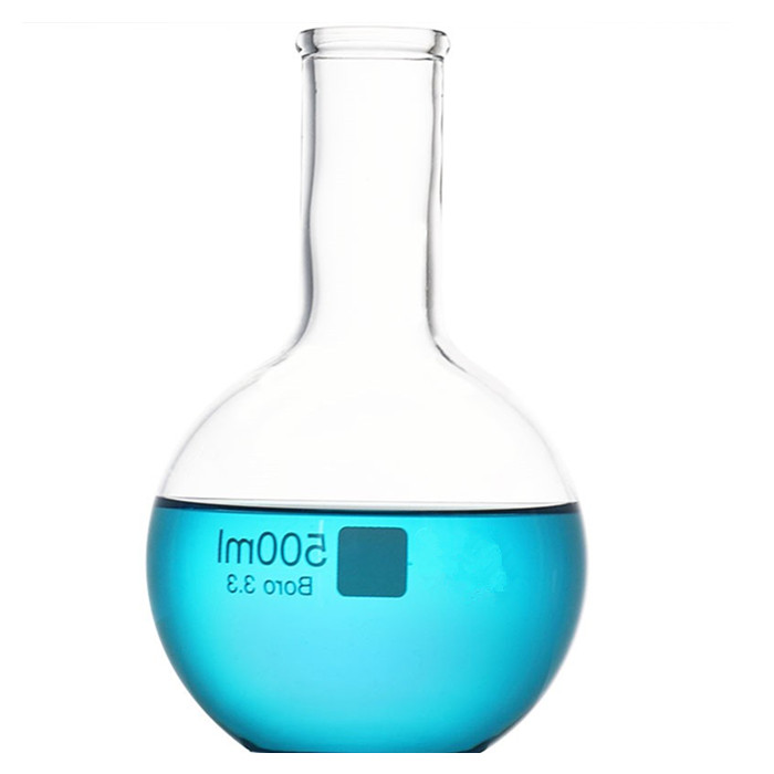 Лабораторная колба из боросиликатного стекла с длинным горлом и круглым дном, 500 мл